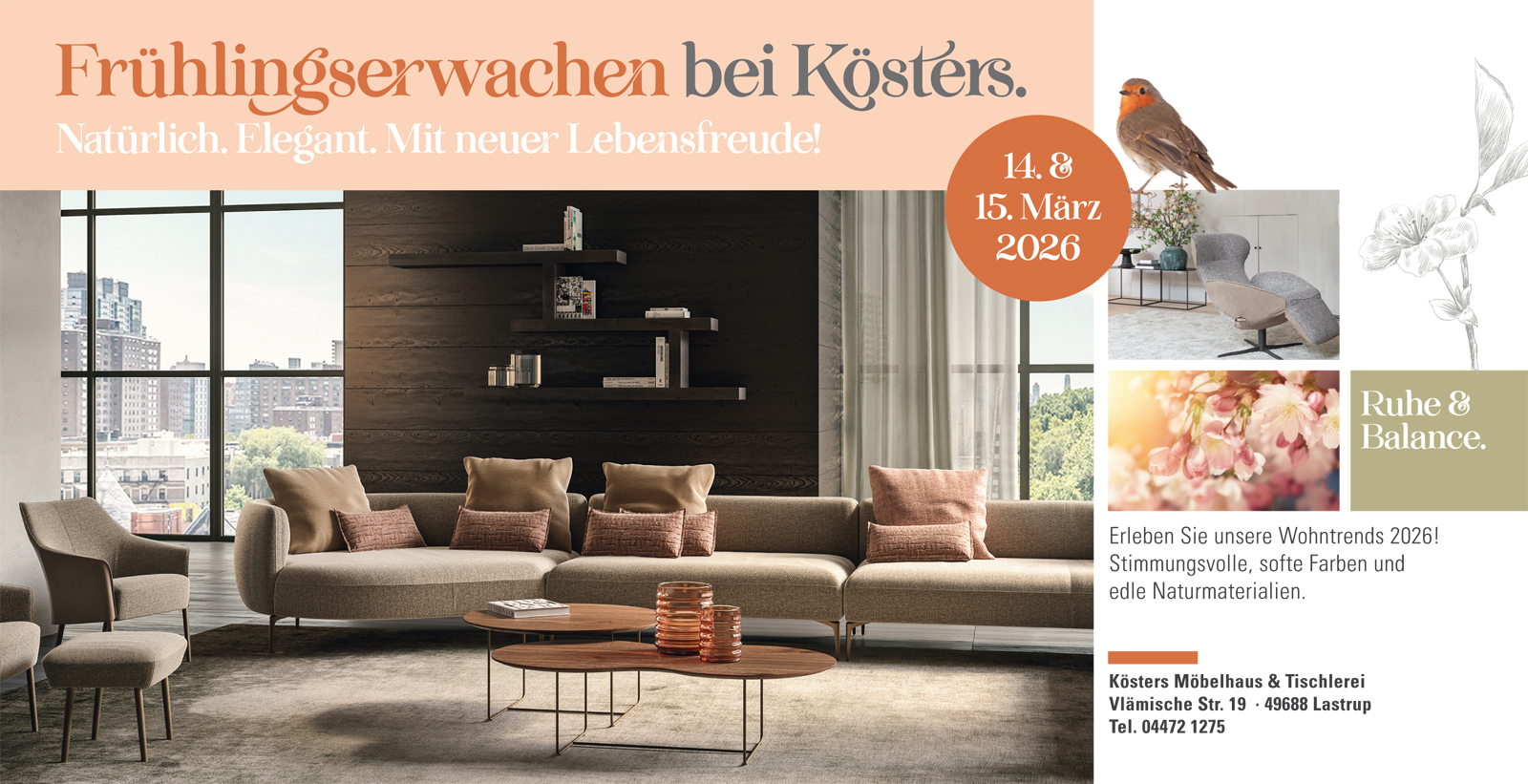 Fr�hlingserwachen 2026: Frische Wohnideen f�r Ihr Zuhause