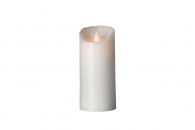Flame LED - Echtwachs Kerze Classic 8x18 weiß