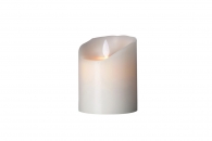 Flame LED - Echtwachs Kerze Classic 8x10 weiß