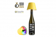 TOP 2.0 - Gelb, RGB-Akku-Flaschenleuchte