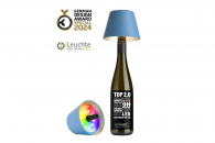 TOP 2.0 - Blau, RGB-Akku-Flaschenleuchte