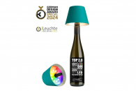 TOP 2.0 - Trkis, RGB-Akku-Flaschenleuchte